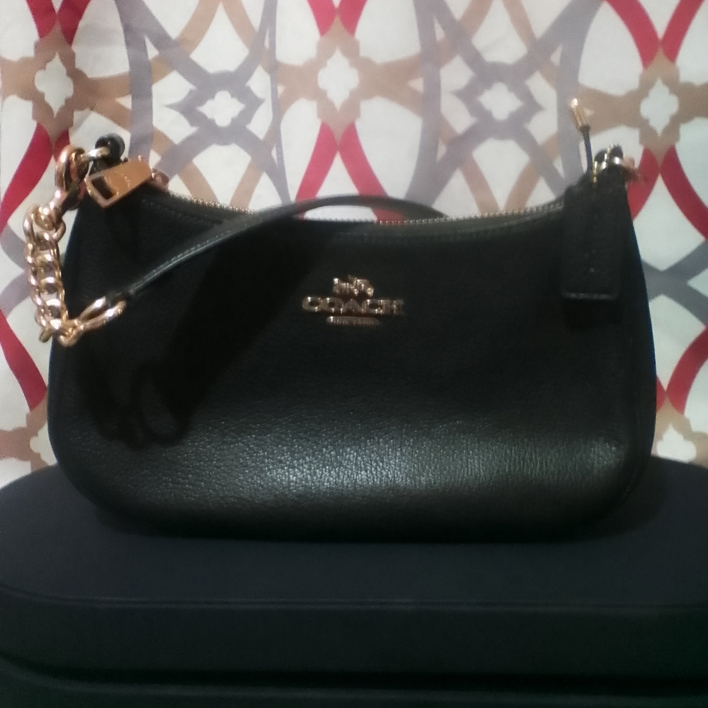 Coach Black Leather Women's Bag